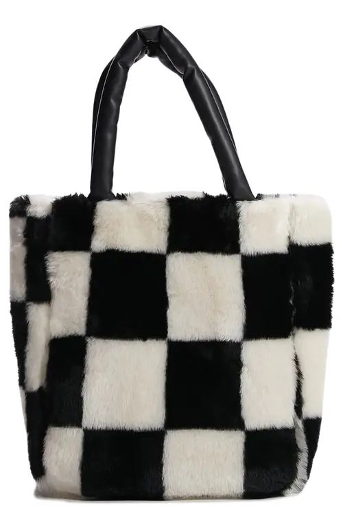 Topshop Tabby Large Check Tote Bag in Multi at Nordstrom | Nordstrom