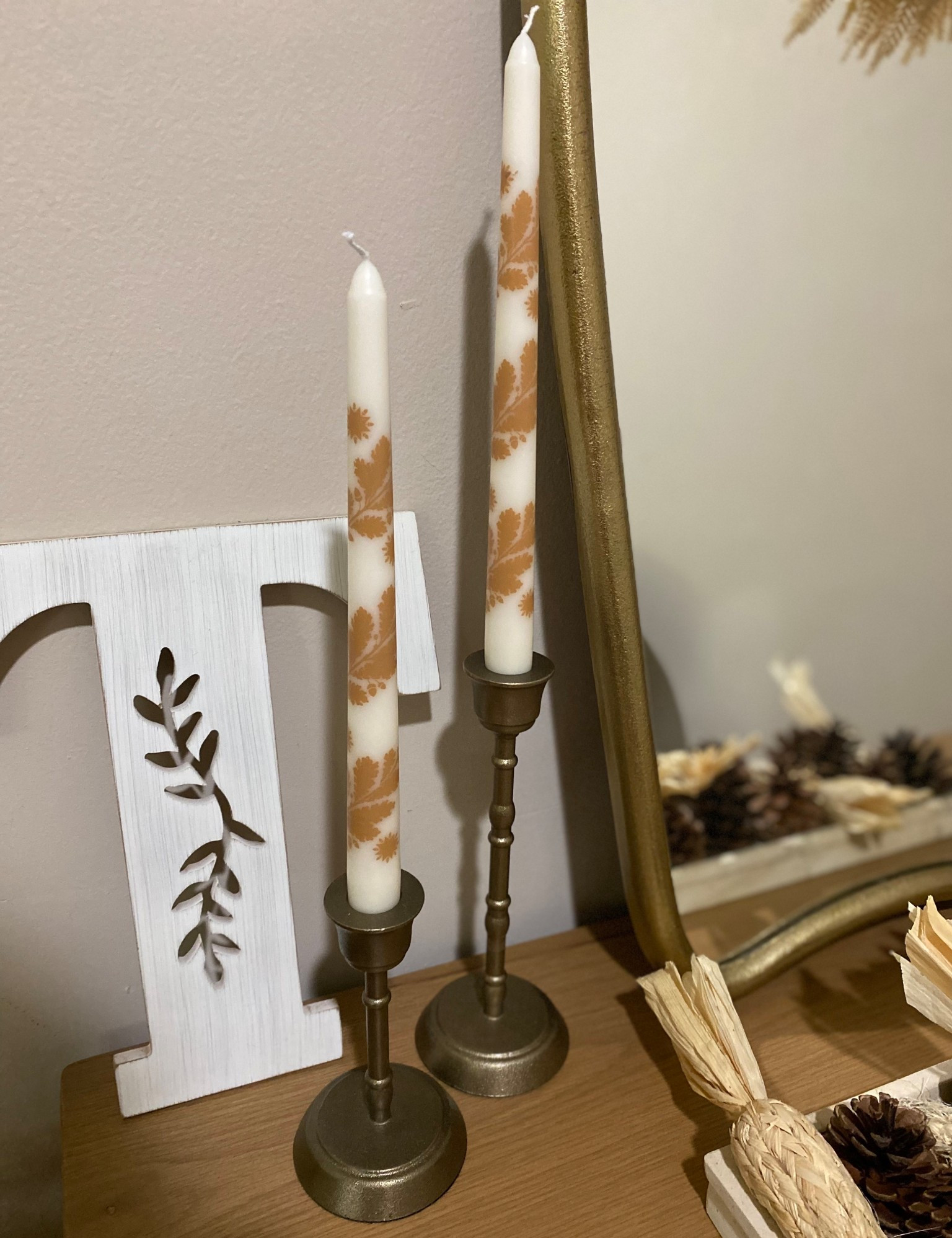 50% off taper candles 4 pk,
Brass candlesticks, fall candles, fall decor, home decor, fall decor, taper candles, entryway, table console, console table, candle holders 

#LTKSeasonal #LTKHome #LTKFindsUnder50