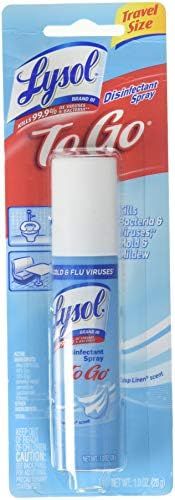Lysol Disinfectant Spray To Go, Crisp Linen, 4 Pack Each 1 Ounce | Amazon (US)