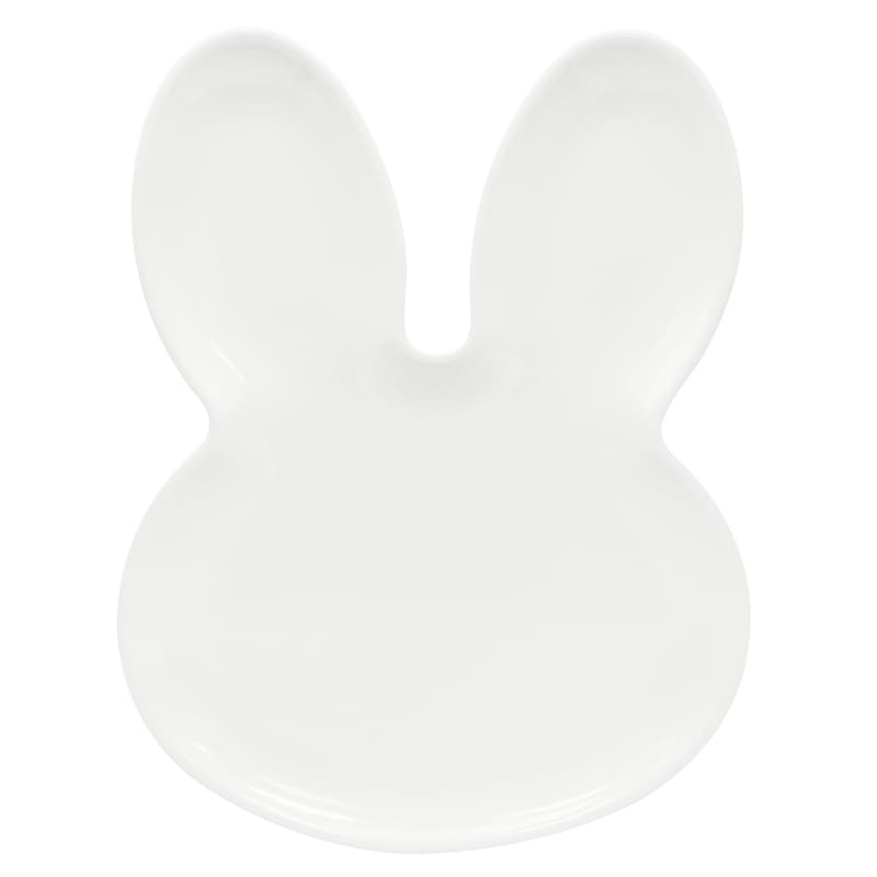 White Easter Bunny Plate, 8.5x11 | At Home