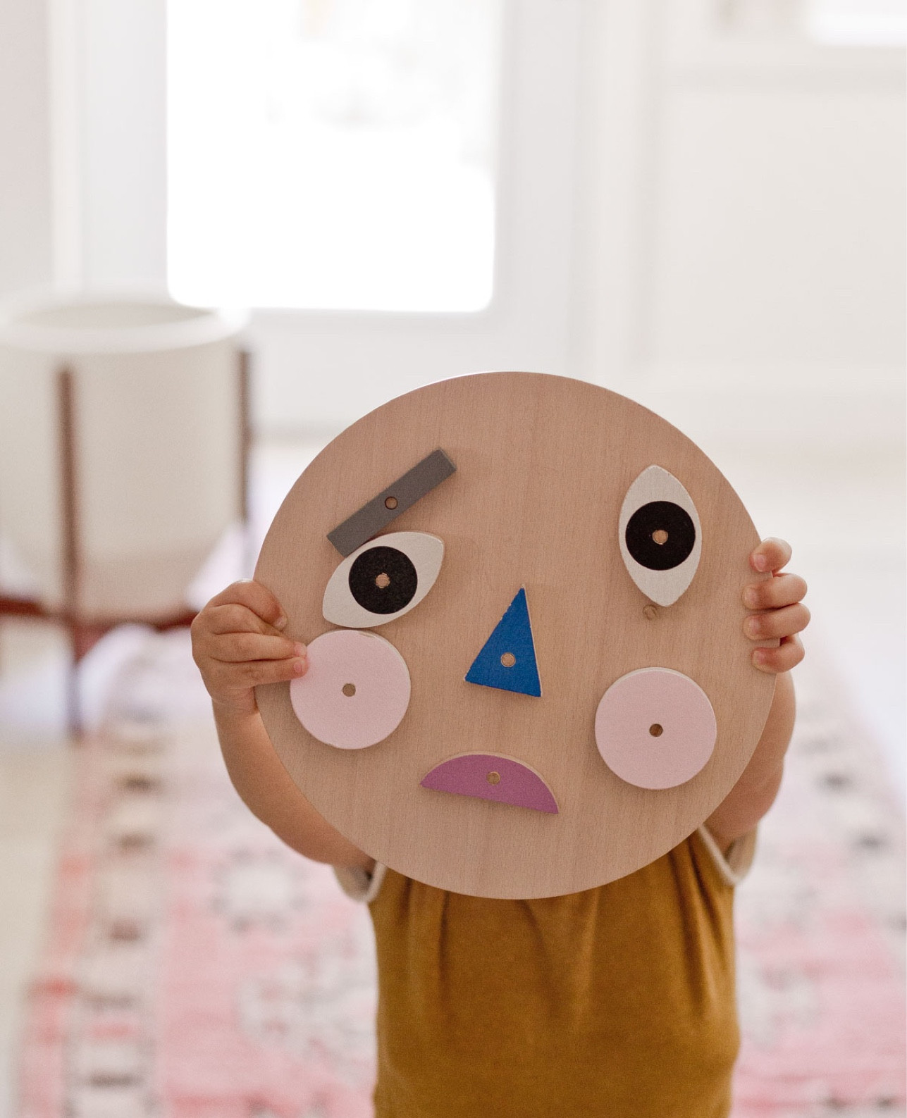 Cute puzzle to help kids express their emotions. Made of wood. Each piece has another color or design on the opposite side m, so kids can share how they’re feeling. Toddler - baby - wooden toy - Montessori- moon picnic 

#LTKhome #LTKkids #LTKfamily