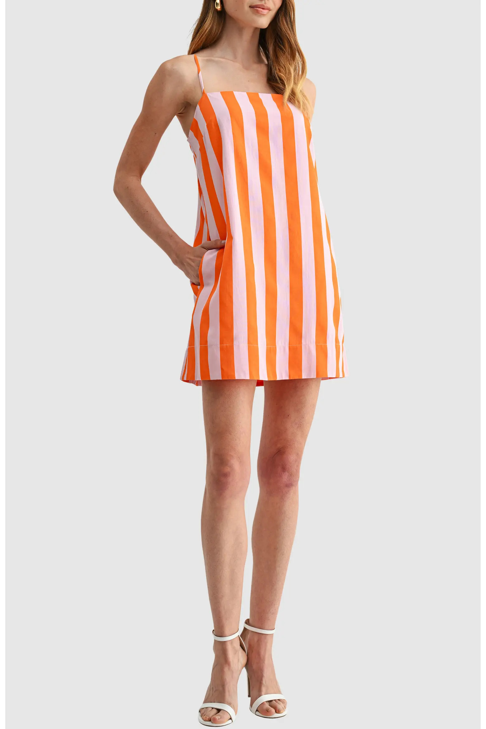 All in Favor Striped Spaghetti Strap Shift Minidress (Women) | Nordstrom | Nordstrom