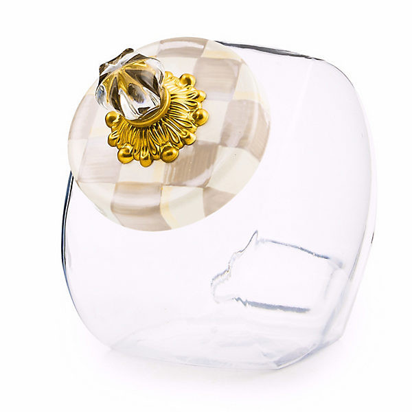 MacKenzie-Childs Sweets Jar with Mocha Check Lid | MacKenzie-Childs