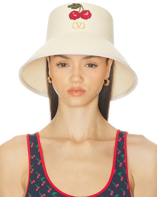 V Logo Signature Bucket Hat | FWRD 