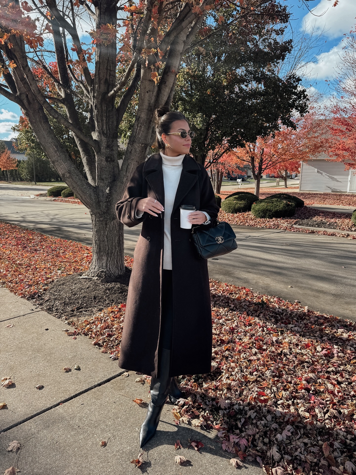 Sizing:
Chocolate Brown Wool Blend Trench Coat - size Medium tall
Sweater - size Small
Leggings - size Medium long 
Boots - tts

Fall outfit, thanksgiving outfit

#LTKCyberWeek #LTKootd #LTKSeasonal