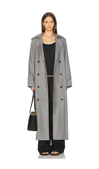x REVOLVE Penny Trench Coat in Charcoal | Revolve Clothing (Global)