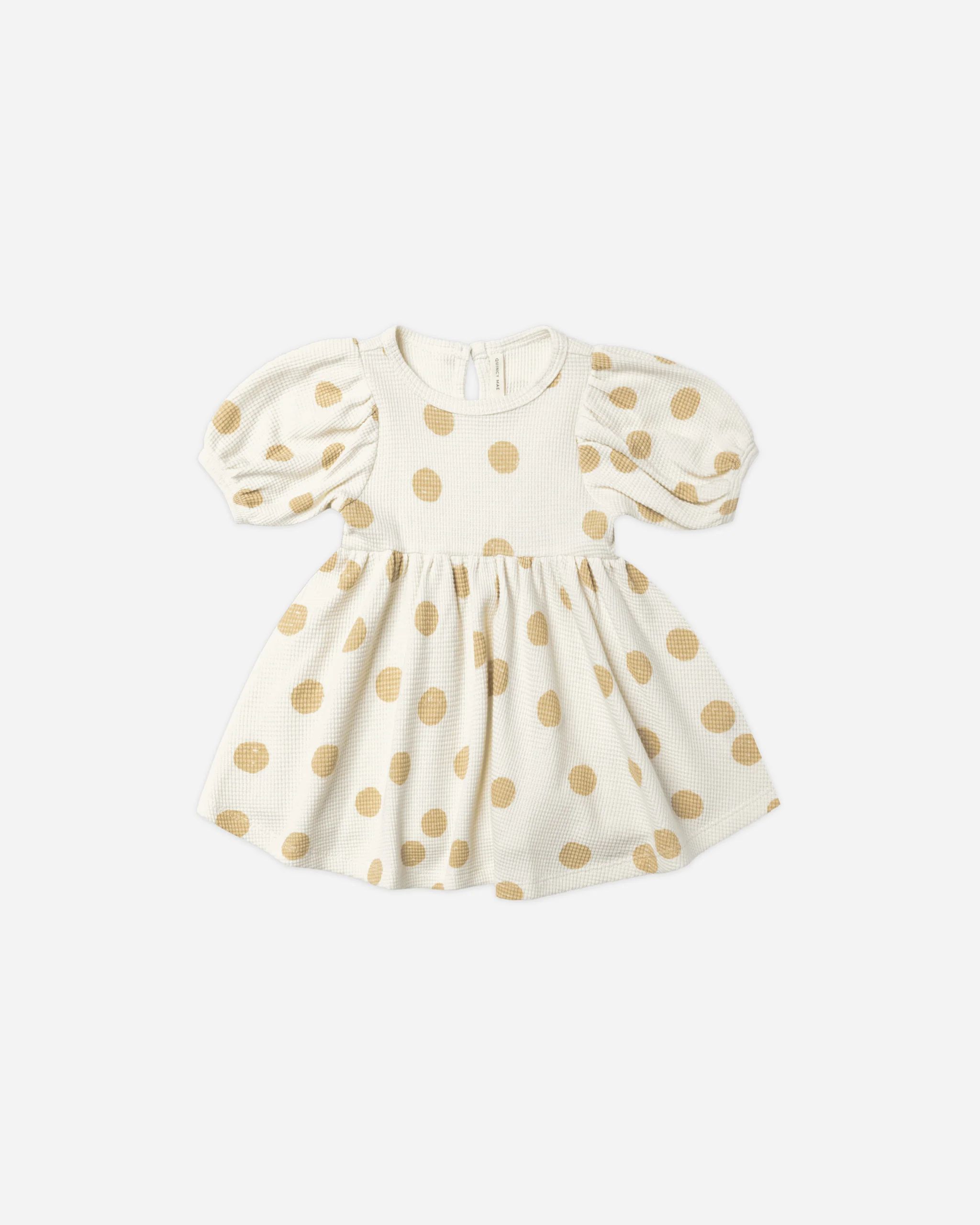 Waffle Babydoll Dress || Butter Dots | Rylee + Cru