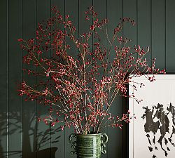 Faux Oversized Red Berry Branch | Pottery Barn (US)