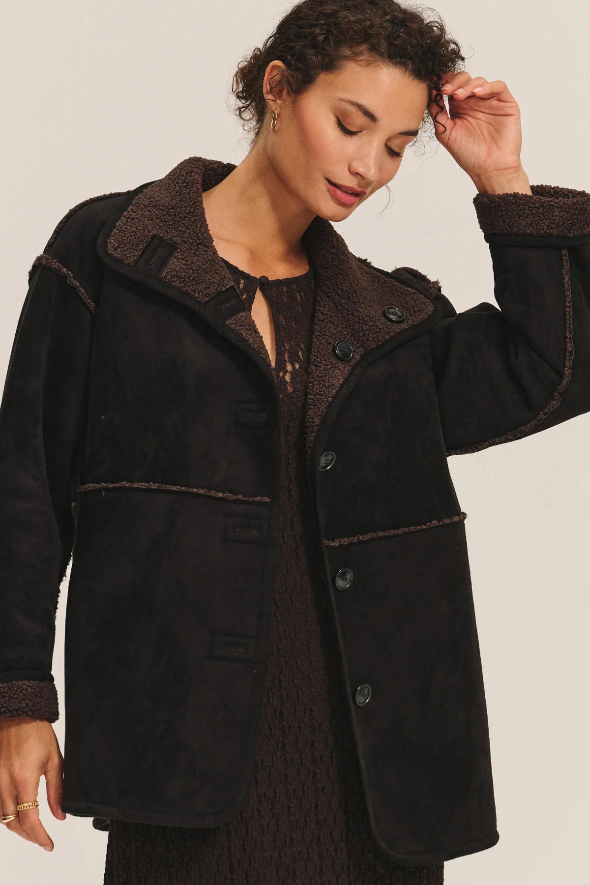 SHONA LUXE SHERPA REVERSIBLE JACKET | Velvet by Graham & Spencer