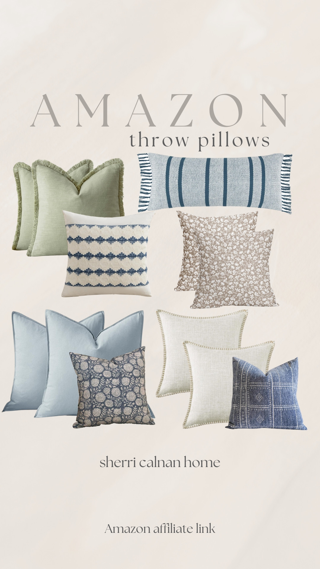 Amazon Throw Pillows

coastal home, coastal throw pillows, white throw pillows, green throw pillows, blue lumbar pillow, floral throw pillow, sherri calnan home 

 

#LTKSummerEdit #LTKSeasonal #LTKHome