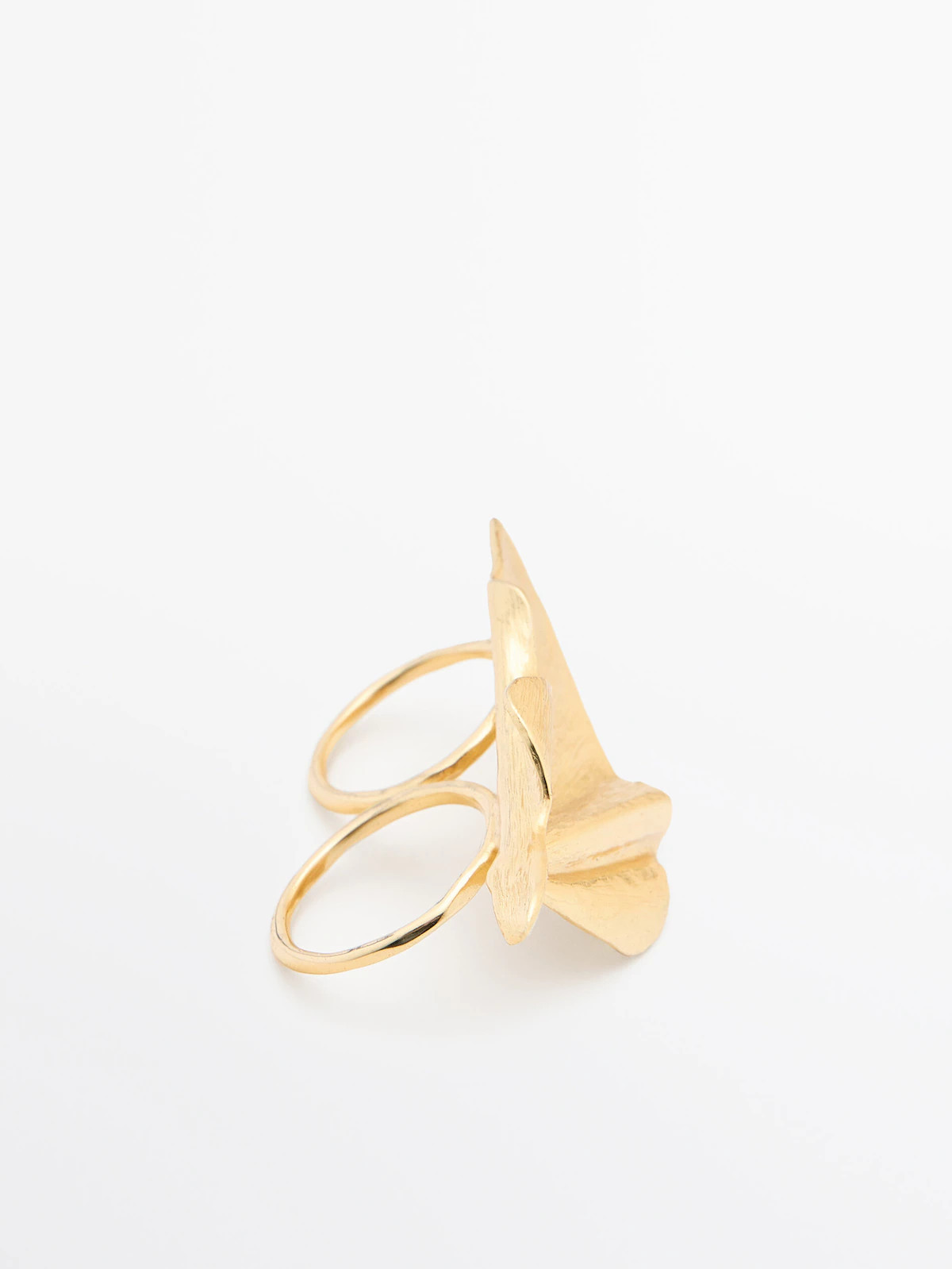 Double ring with leaf detail | Massimo Dutti US