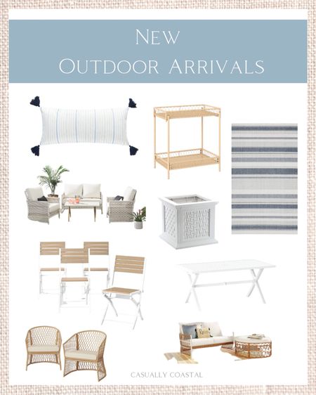 New outdoor furniture arrivals from Target and Walmart! These are great Serena & Lily looks for less! 
-
coastal decor, coastal patio furniture, outdoor patio sets, outdoor furniture, outdoor rugs, outdoor dining tables, outdoor dining chairs, designer looks for less, planters, planter boxes, indoor/outdoor pillows, lumbar pillows, striped pillows, coastal pillows, serena & lily pillow dupes, outdoor side table, outdoor coffee table, white dining table

#LTKhome #LTKFind