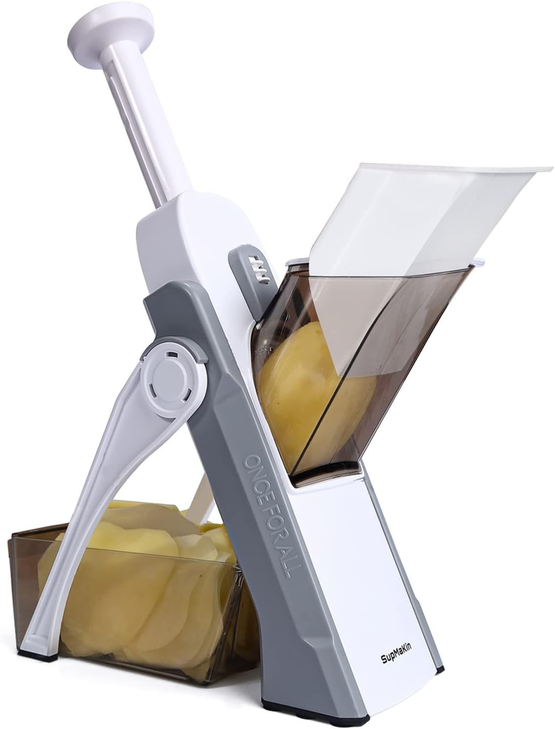 SUPMAKIN Safe Mandoline Slicer, Upgrade Vegetable Chopper All-in 1 Adjustable Potato French Fry C... | Amazon (US)