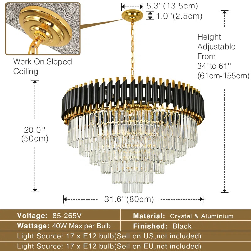 Melar 17 - Light Dimmable Tiered Chandelier | Wayfair North America