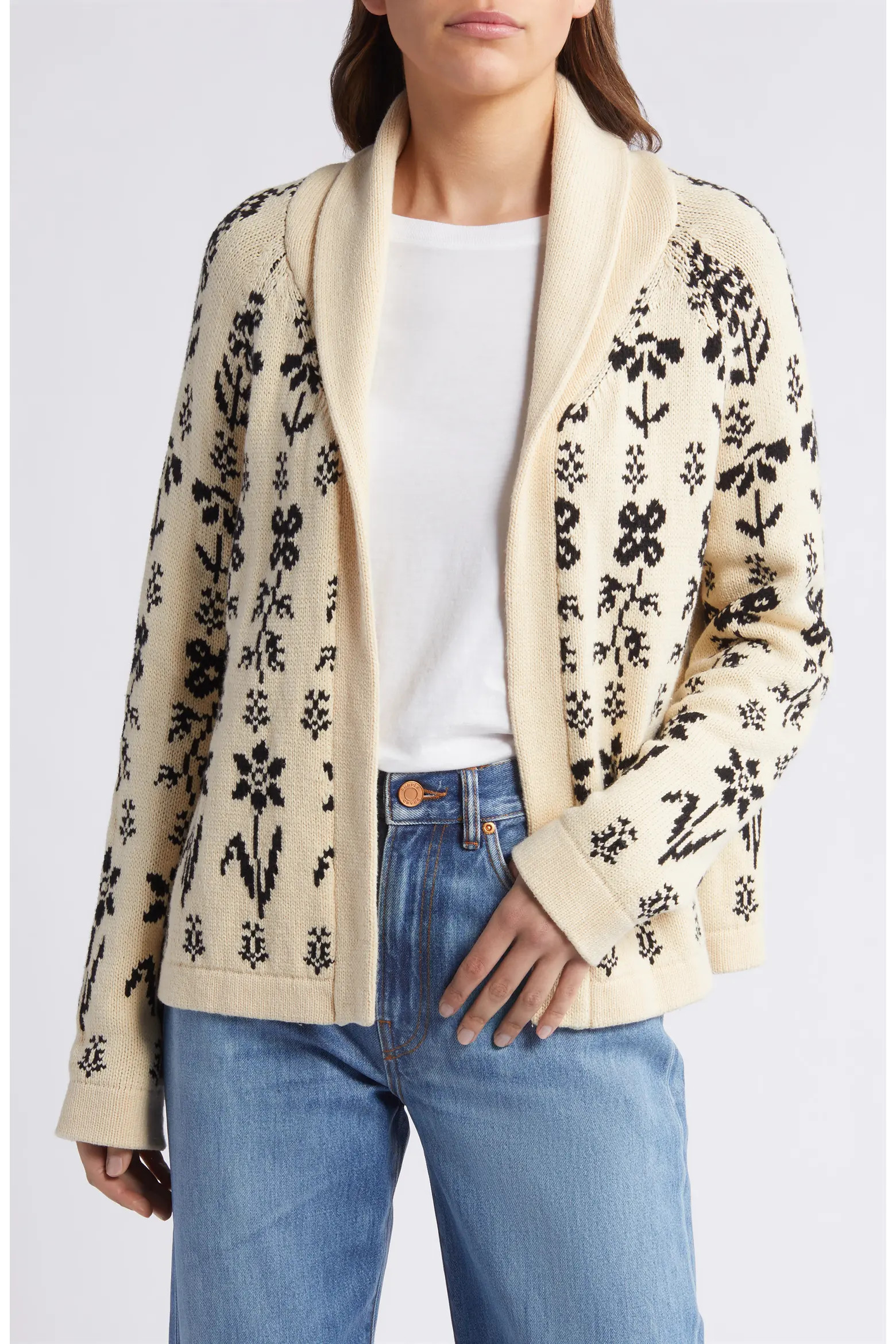 The Garden Lodge Shawl Collar Open Sweater (Women) | Nordstrom | Nordstrom