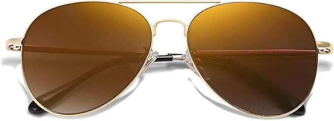 SOJOS Classic Aviator Sunglasses for Women Men Mirrored UV400 Lens Vintage Metal Frame SJ1030 | Amazon (US)