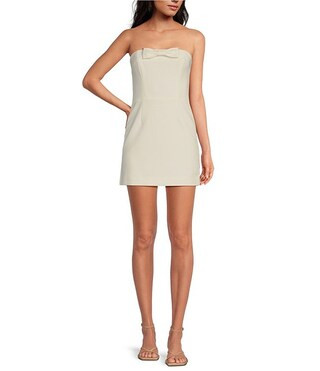 Whisper Strapless Bow Mini Dress | Dillard's