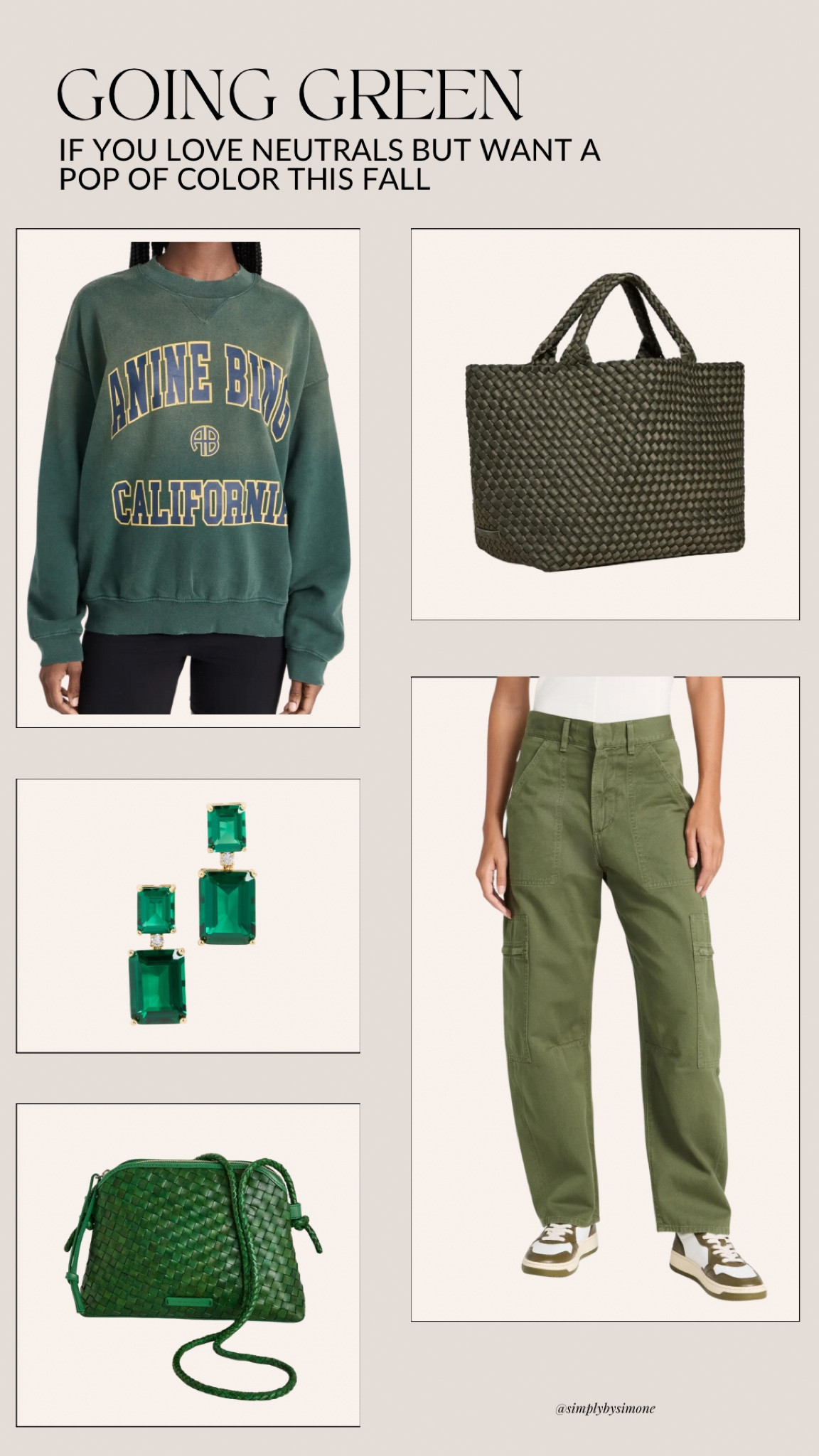 Adding green to your wardrobe is the perfect way to add a pop of color especially if you gravitate towards neutrals. Here are some pieces I’m eyeing!