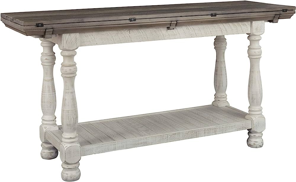 Signature Design by Ashley Havalance Farmhouse Sofa Table, Flip Top Design for Additional Dining ... | Amazon (US)