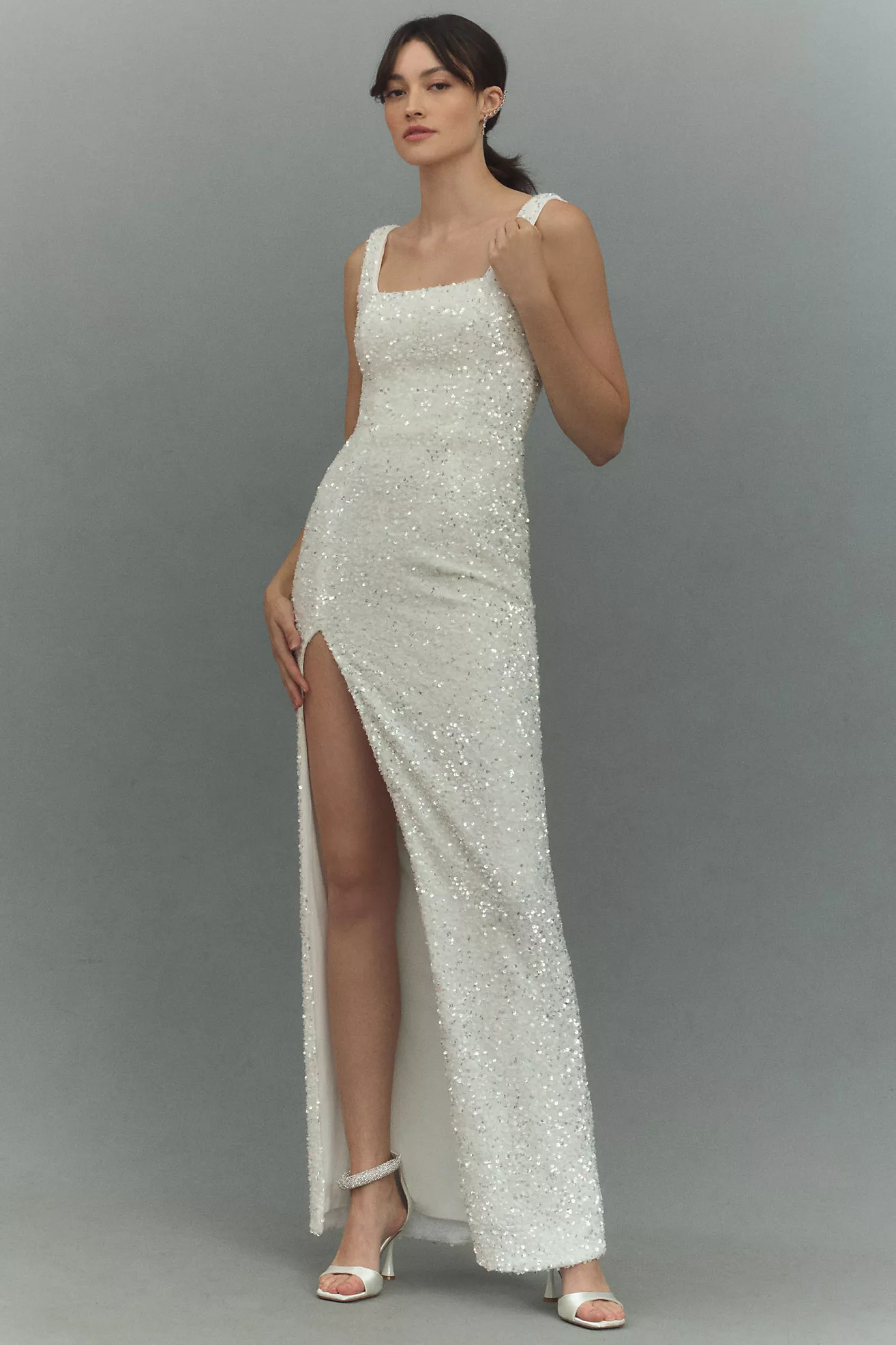 Helsi Marilyn Sleeveless Sequin Side-Slit Maxi Dress | Anthropologie (US)