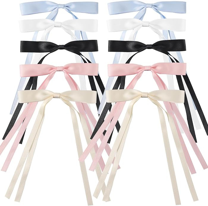 DECYOOL Hair Bow Clips, 10Pcs Tassel Hair Bows for Women, Solid Metal Long Hair Accessories with ... | Amazon (CA)