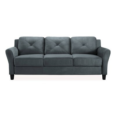 Harper Tufted Microfiber Sofa Gray - Lifestyle Solutions | Target