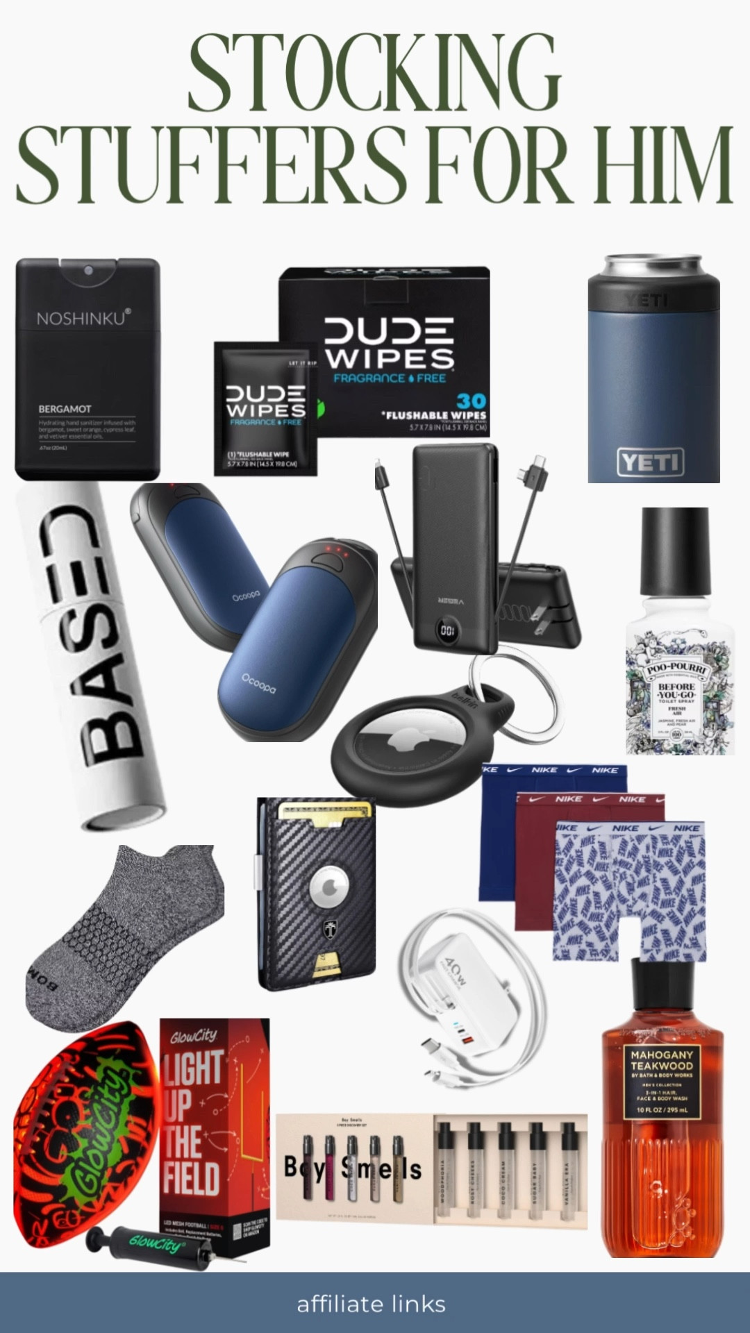 Hey Lovely — stocking stuffers for him that actually get used 🙌
Dude Wipes, a sleek wallet, good socks, hand warmers, phone chargers… all the little things they never buy for themselves but totally appreciate. Cute, practical, and budget-friendly. We’ve got this! 😉

Shop it all below! 🎁✨

#LTKHoliday #LTKGiftGuide #LTKMens