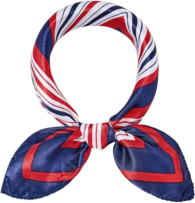 American Trends Sailor Scarf Flight Attendant Neck Scarf,Red White And Blue Bandana For Women,Yac... | Amazon (US)