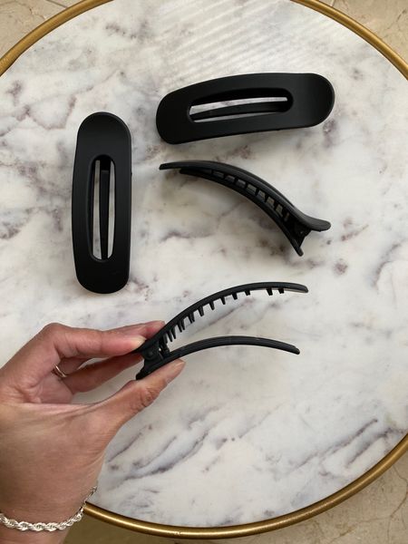 Hair clips. Beauty. This flat claw clip design allows you to rest your head back and not get hurt like a traditional claw clip. I use it for half up pulled back hairstyle. Comes in multi-pack and in different colors  

#LTKover40 #LTKfindsunder50 #LTKbeauty