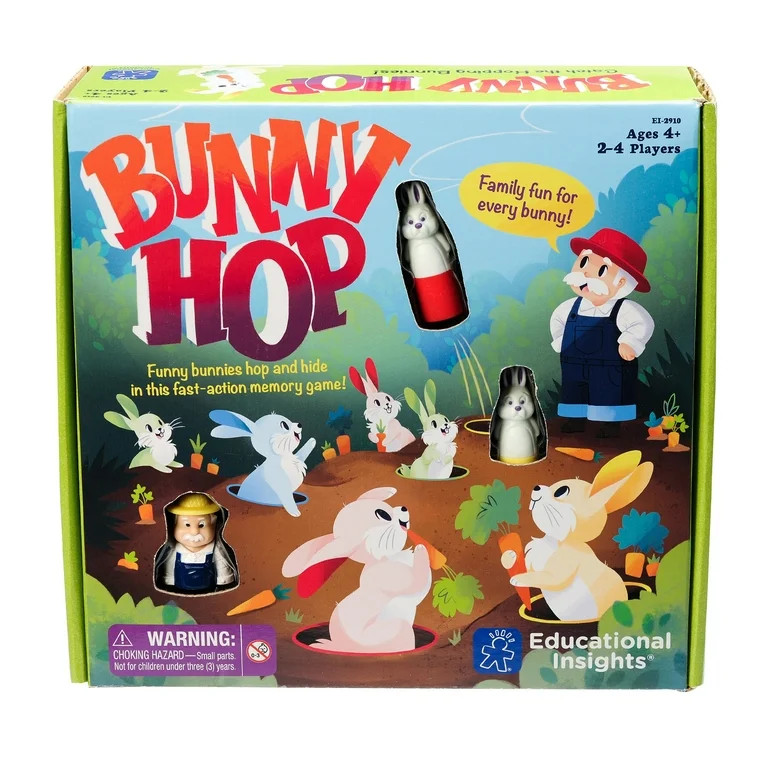 Educational Insights Bunny Hop Preschool Board Game, 26 Pieces, Easter Bunny, Kid's Easter Basket... | Walmart (US)