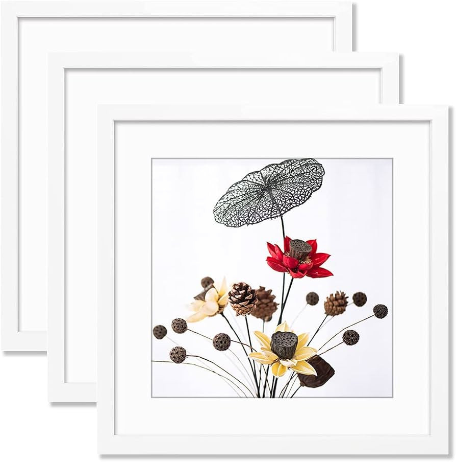 THREELOVE 22x22 Frame White, Display Picture 18x18 with mat or 22x22 without mat, Photo Poster Pi... | Amazon (US)