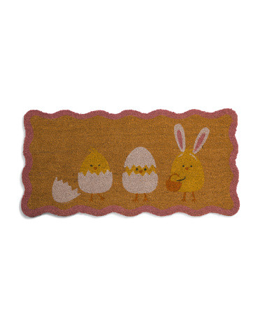 20x40 Charlie Chicks Wavy Printed Coir Doormat | TJ Maxx
