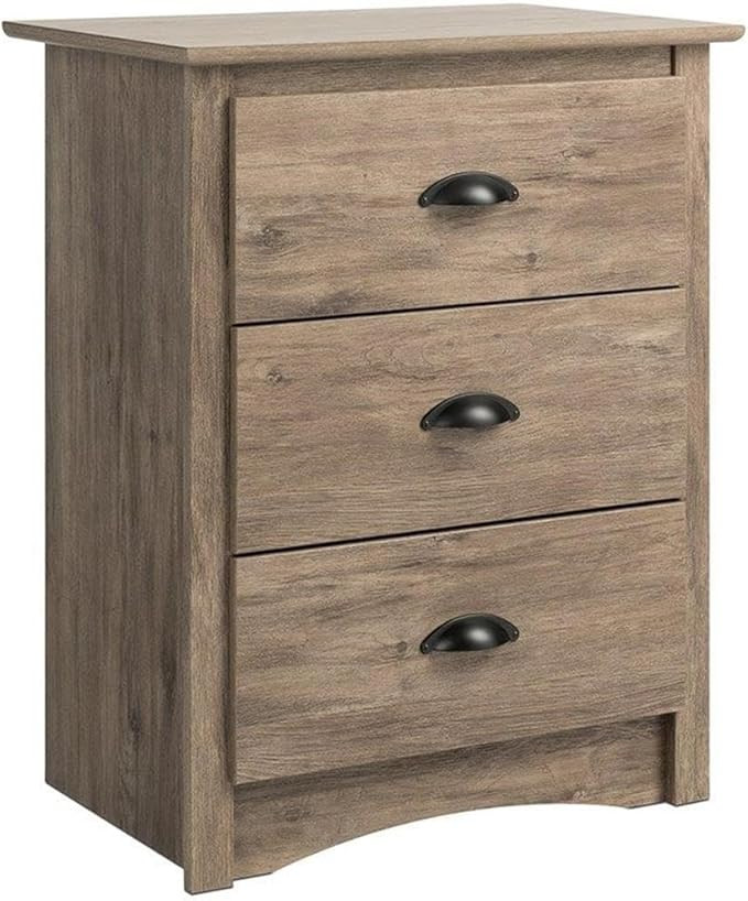 Prepac Salt Spring Rustic Tall Nightstand Side Table with 3 Drawers, Farmhouse Tall 3-Drawer Beds... | Amazon (US)