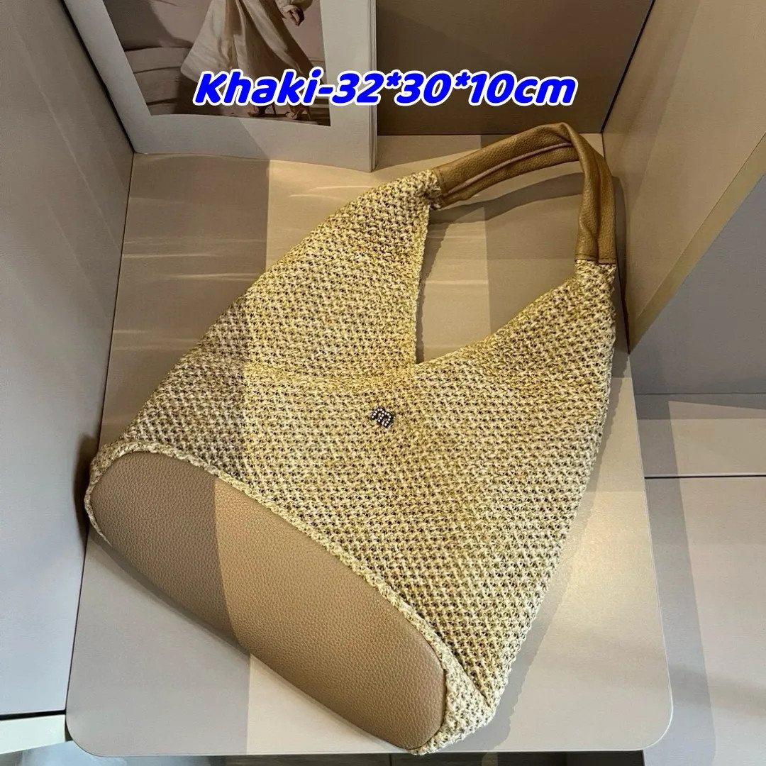 Fashion Designer Woven Bag Beach Handbags Tote Bags for Women Summer Vacation Large Capacity Shou... | DHGate