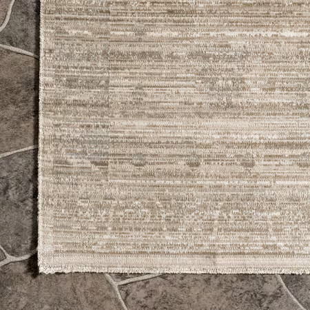 Beige Anzlie Faded Washable Indoor/Outdoor Area Rug | Rugs USA