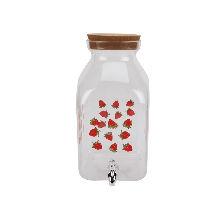 Just Feed Me by Jessie James Decker 2-Gallon Strawberry Beverage Dispenser with Galvanized Spigot | Walmart (US)