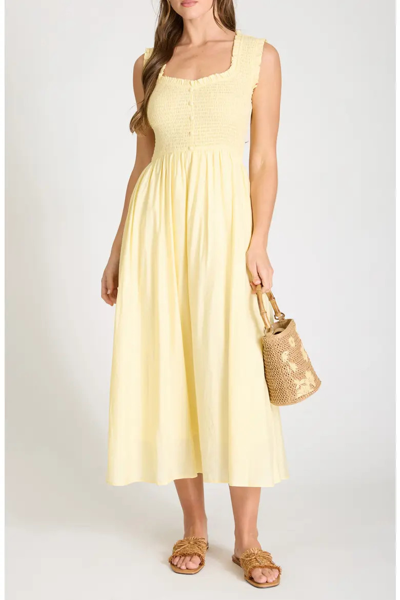 Smocked Midi Dress (Women) | Nordstromrack | Nordstrom Rack