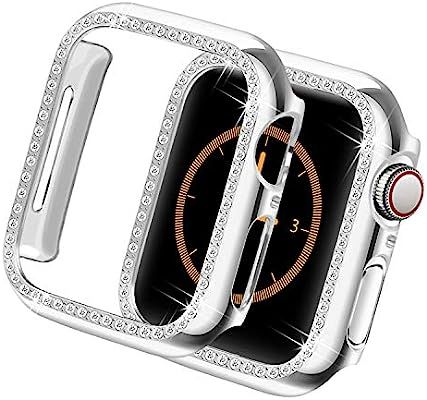 Yolovie Compatible for Apple Watch Case 38mm, iWatch Cover with Bling Crystal Diamonds Shiny Rhin... | Amazon (US)