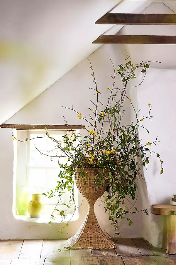 Rattan Standing Urn Planter | Anthropologie (US)