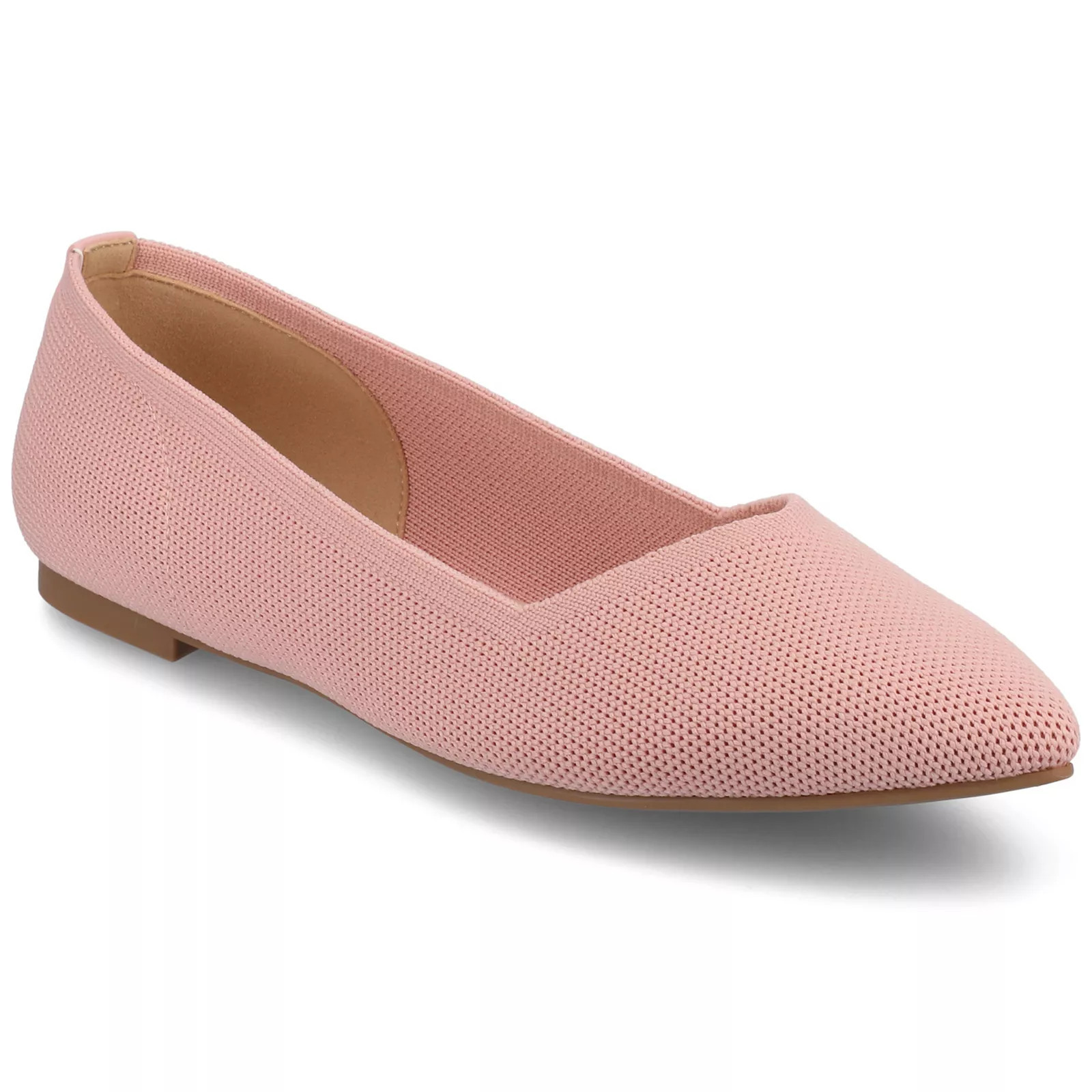 Journee Minnah Knit Slip-On Pointed-Toe Women's Dress Flats, Size: 6.5, Pink | Kohl's