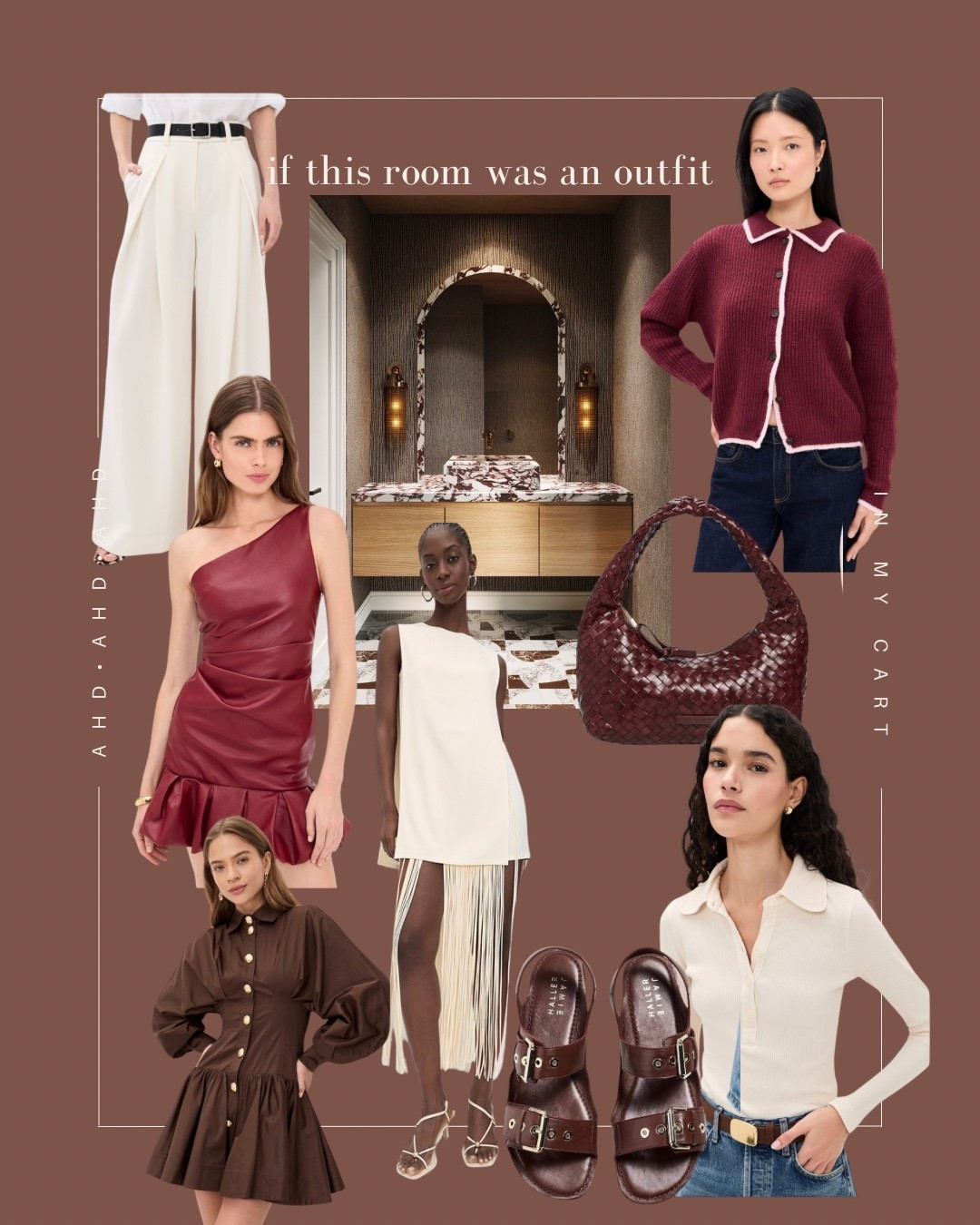 Maroons + browns + ivories🤌🏼 This color palette is giving me life in both fashion & home decor. If this bathroom was an outfit, it would probably look like this…

#shopbop #maroondress #fringe #ootd

#LTKgrwm #LTKSaleAlert #LTKootd