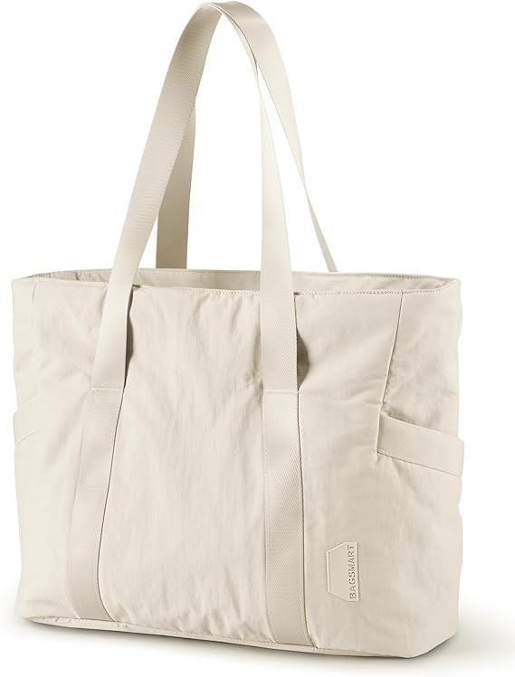 BAGSMART Tote Bag for Women, Tote Bag with Zipper Work Tote with Compartments Nurse Shoulder Hanb... | Amazon (US)