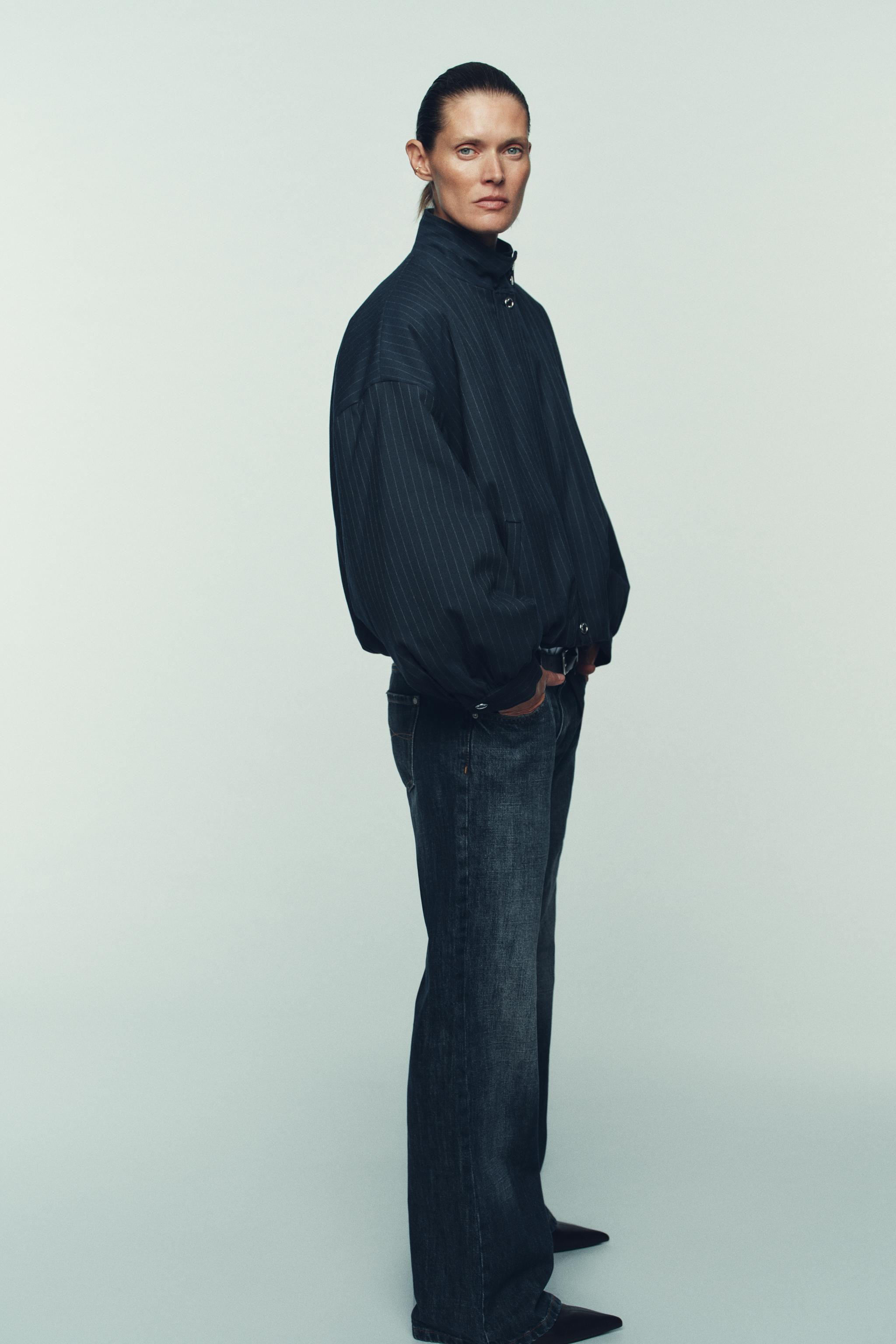 PINSTRIPE BOMBER JACKET | Zara UK