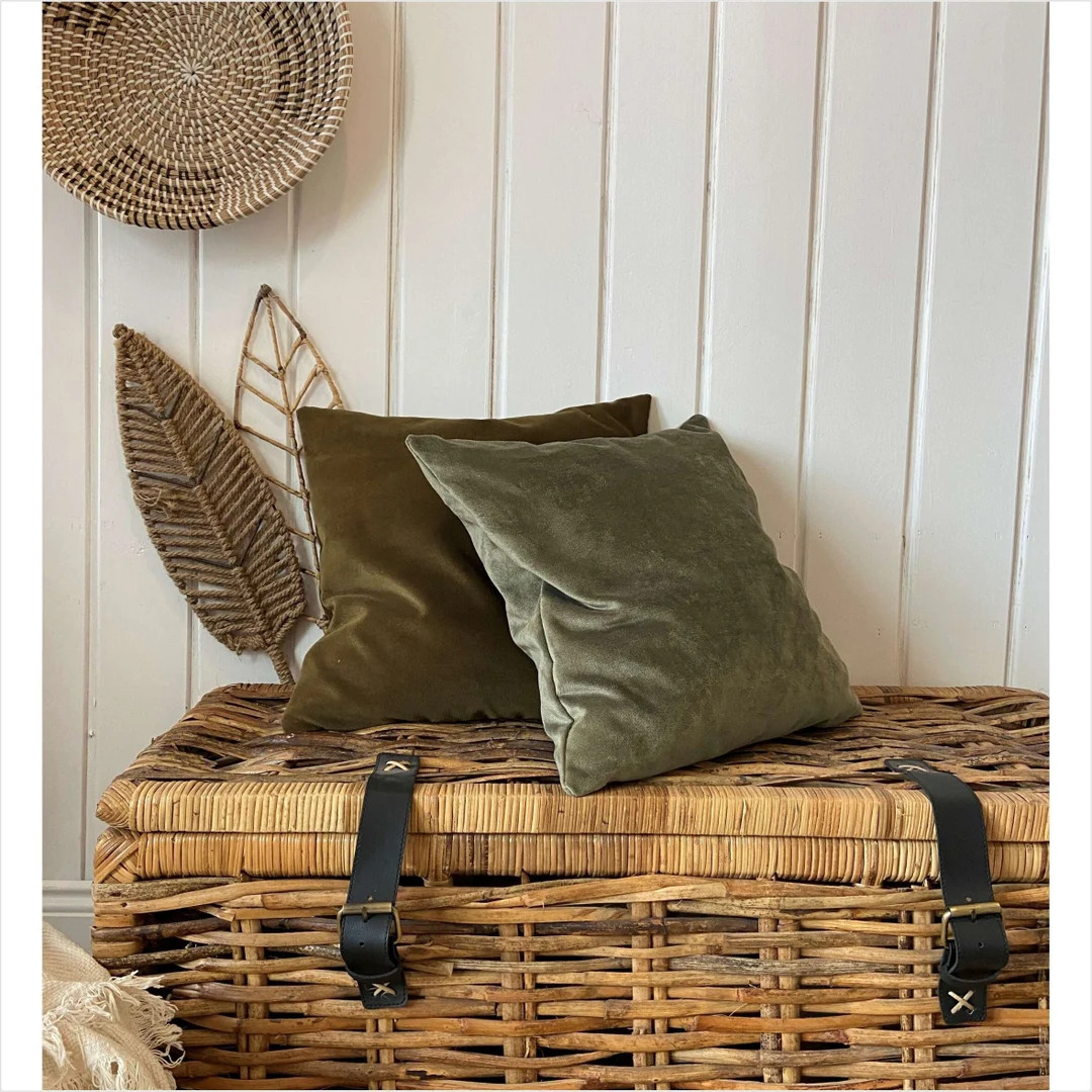 Dark Olive Green Pillow Cover Olive Velvet Pillow All Size - Etsy | Etsy (US)