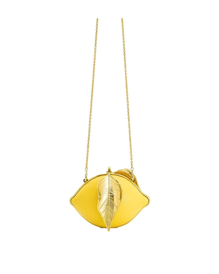 JW PEI Women's Tori Vegan Leather Metal Structure Clutch - Lemon Yellow | Amazon (US)