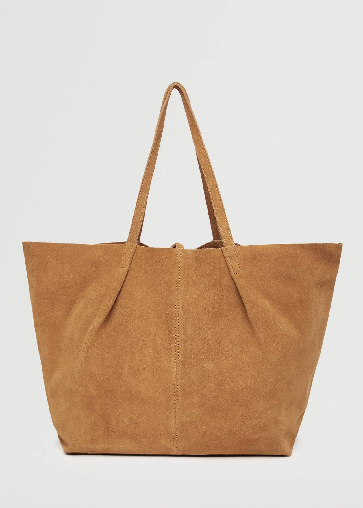 Leather shopper bag | MANGO (US)