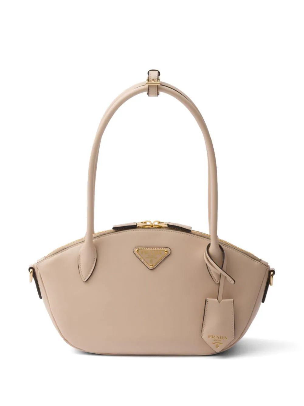 Prada Small triangle-logo Leather Handbag - Farfetch | Farfetch Global