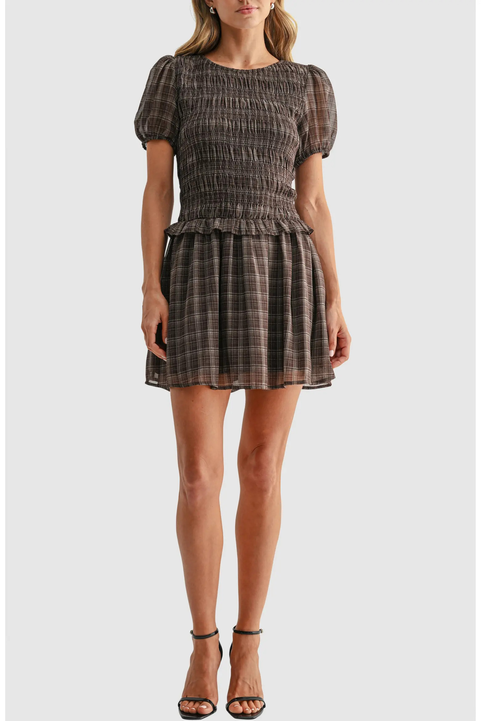 All in Favor Puff Sleeve Smocked Minidress (Women) | Nordstrom | Nordstrom