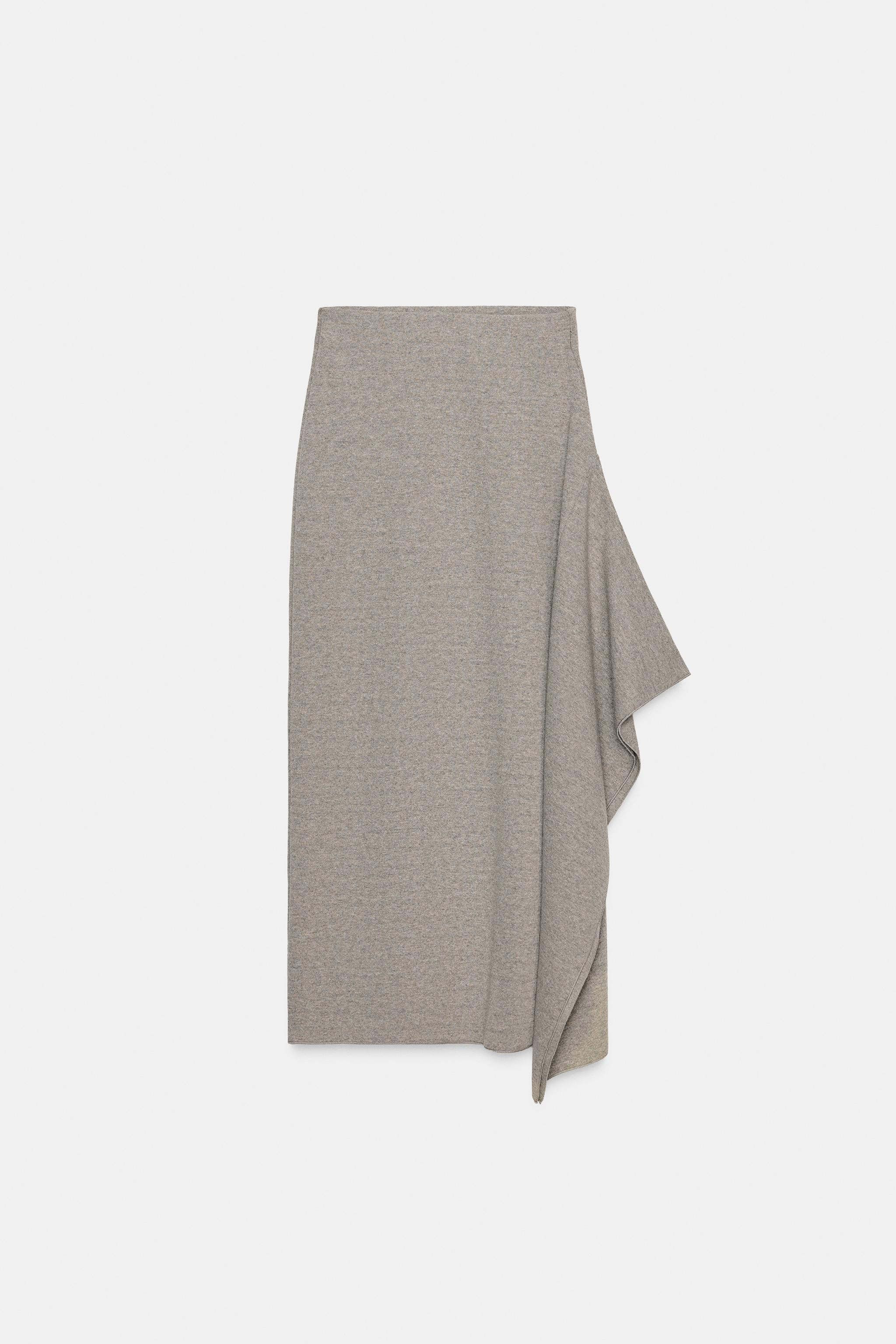ASYMMETRIC MIDI SKIRT | Zara UK