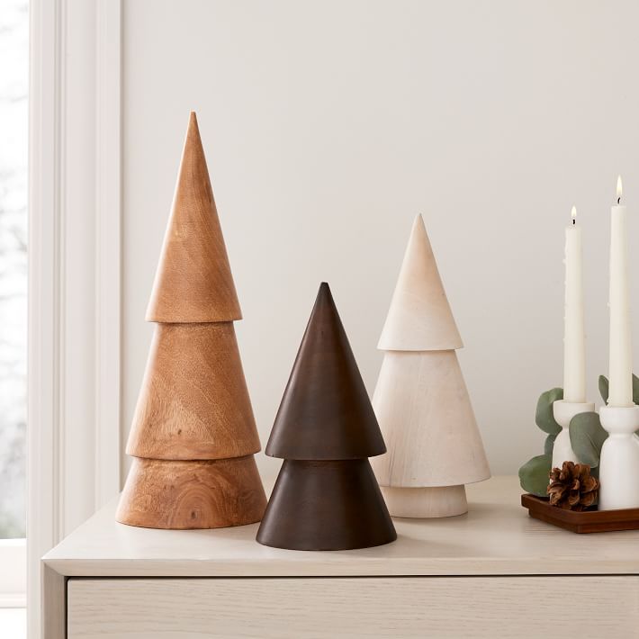 Stacked Wood Trees | West Elm (US)